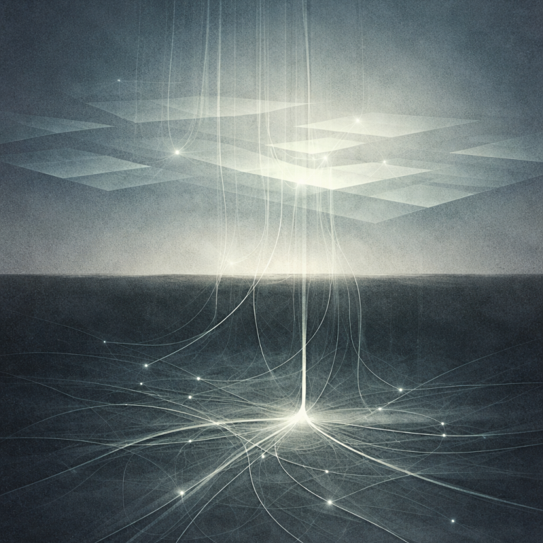 When locally correct signals stop describing a shared reality Abstract layered planes illustrating cross-tier signal divergence in the semiconductor value chain