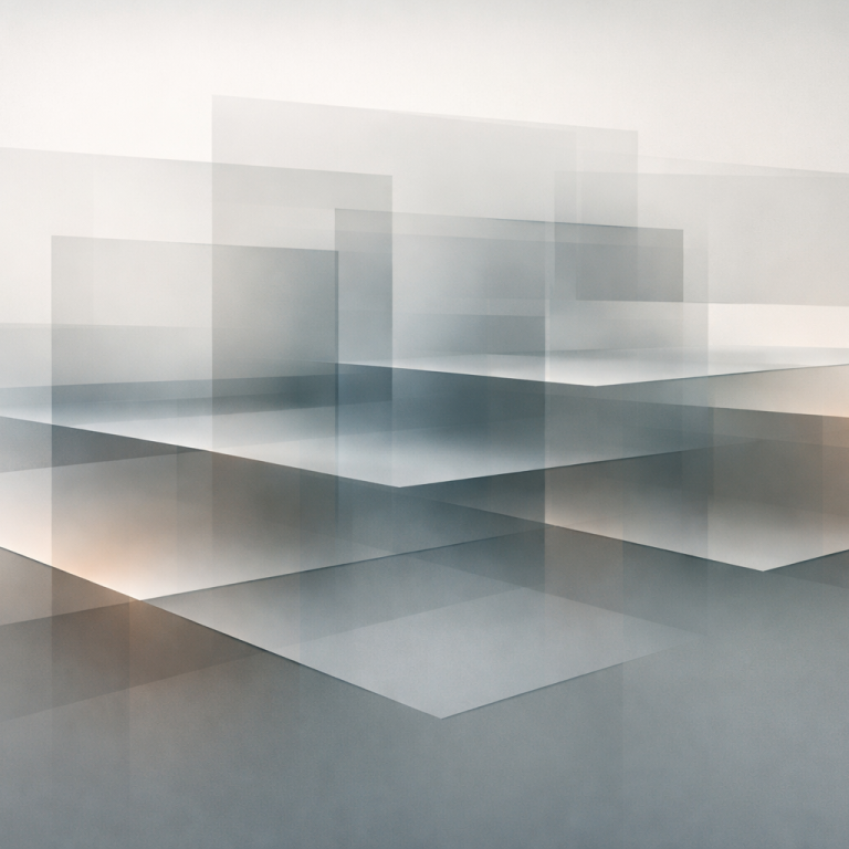 When locally correct signals stop describing a shared reality Abstract layered planes illustrating cross-tier signal divergence in the semiconductor value chain